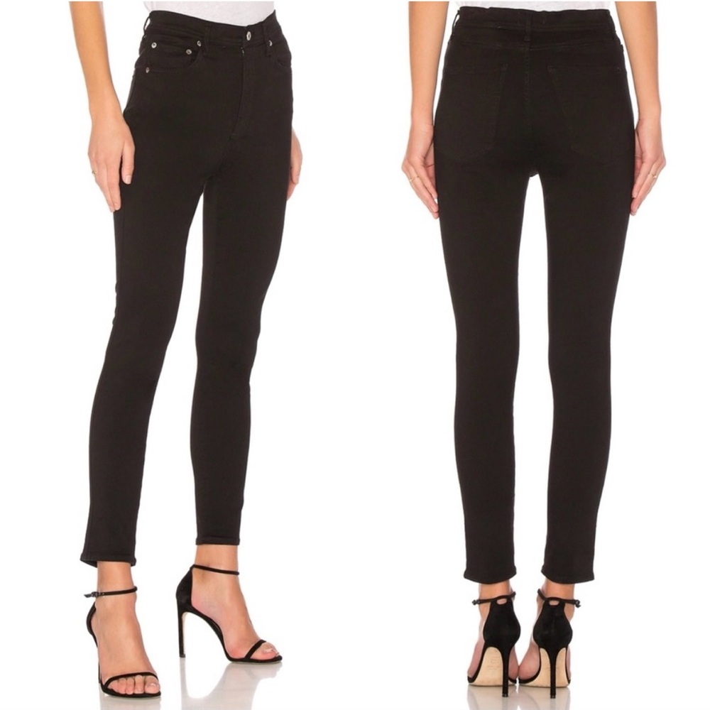 AGOLDE Roxanne Super High-rise Skinny Jeans Black Women’s Size 28
